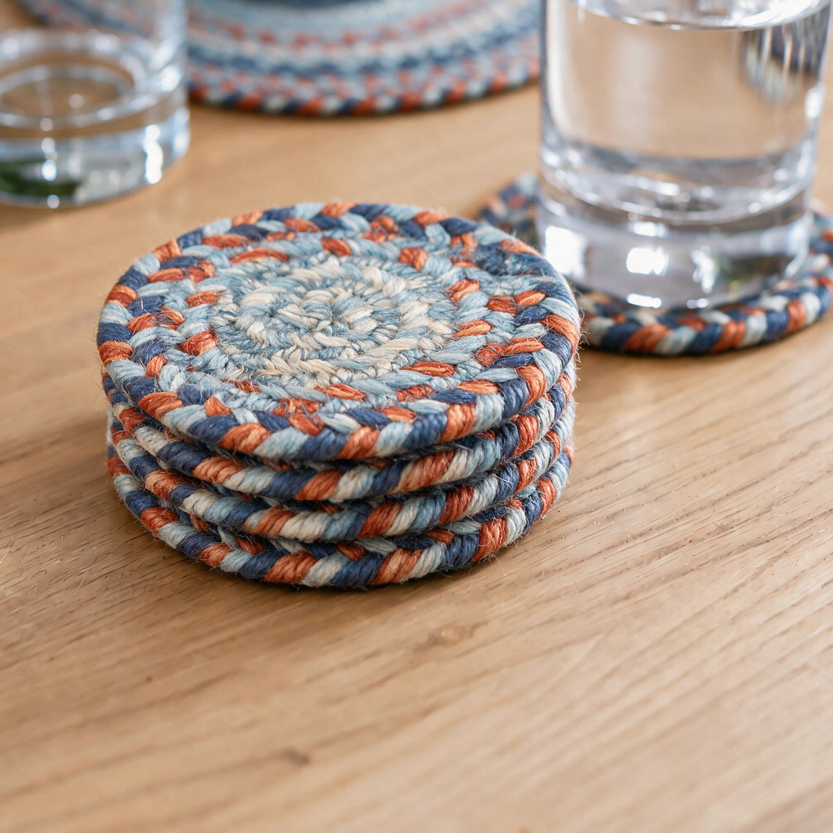 Cape Cod Blue Jute Braided Accessories