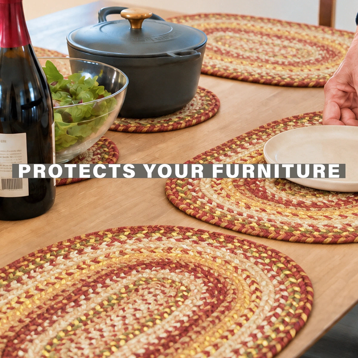Amber Leaf Red Jute Braided Accessories