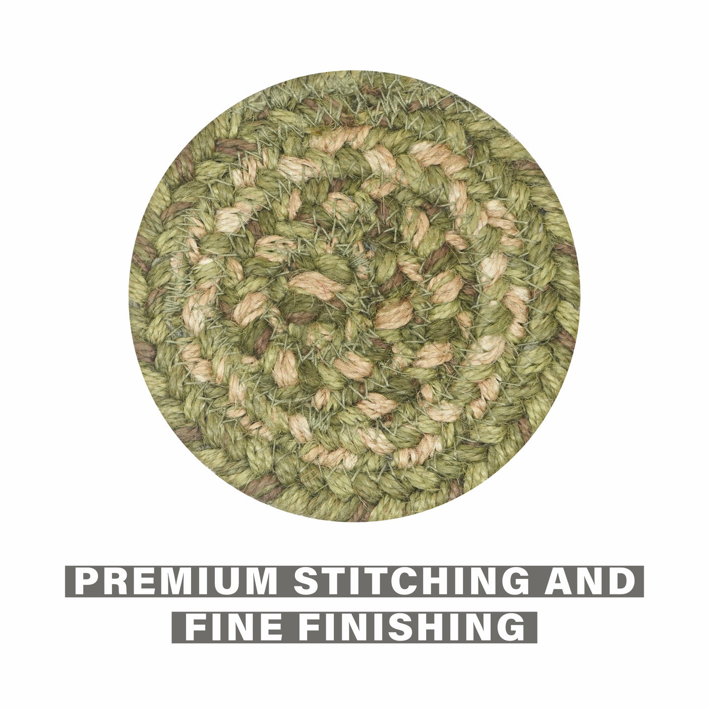 Grassland Green Jute Braided Accessories