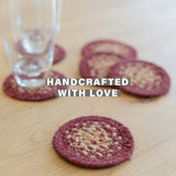Autumn Maple Burgundy Jute Braided Accessories
