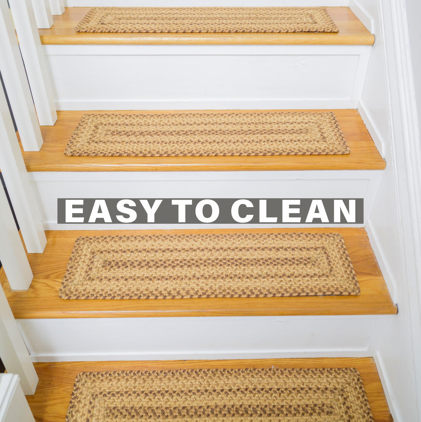 Cookie Dough Brown Jute Stair Tread