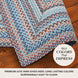 Cape Cod Blue Jute Braided Oval Rugs