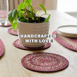 Autumn Maple Burgundy Jute Braided Accessories