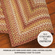 Amber Leaf Brick Red Jute Braided Oval Rug for Rustic Decor