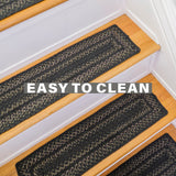 Jet Black Jute Stair Tread