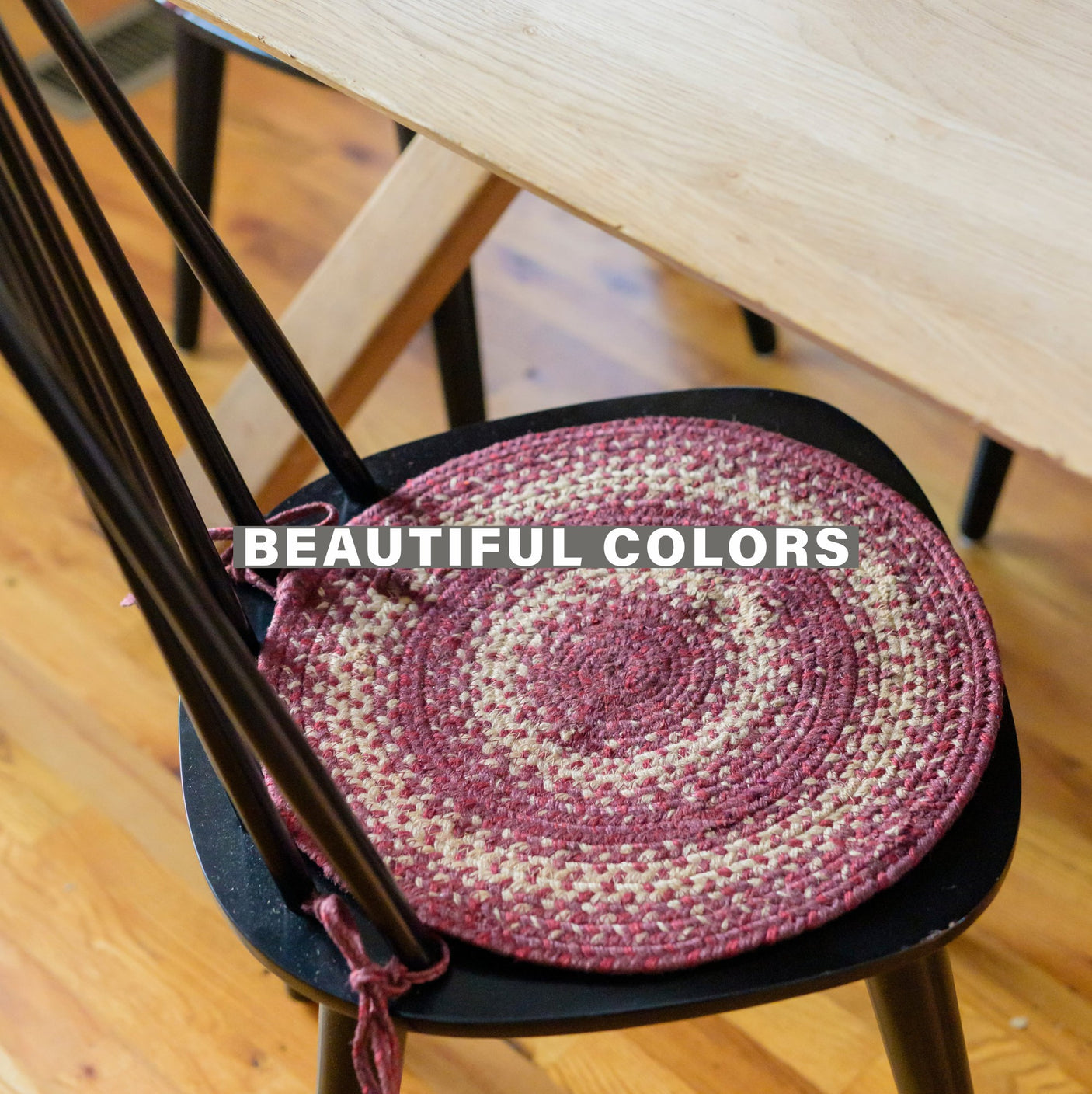 Autumn Maple Burgundy Jute Braided Accessories