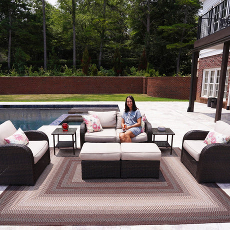 Driftwood Brown Braided Rectangular Rugs