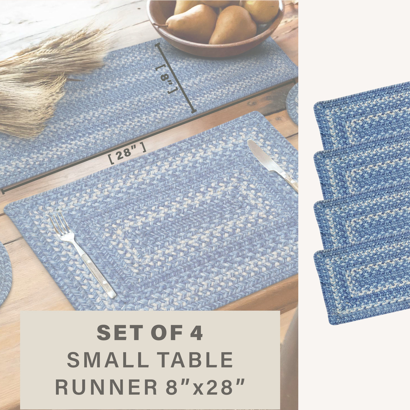 Denim Blue Braided Accessories