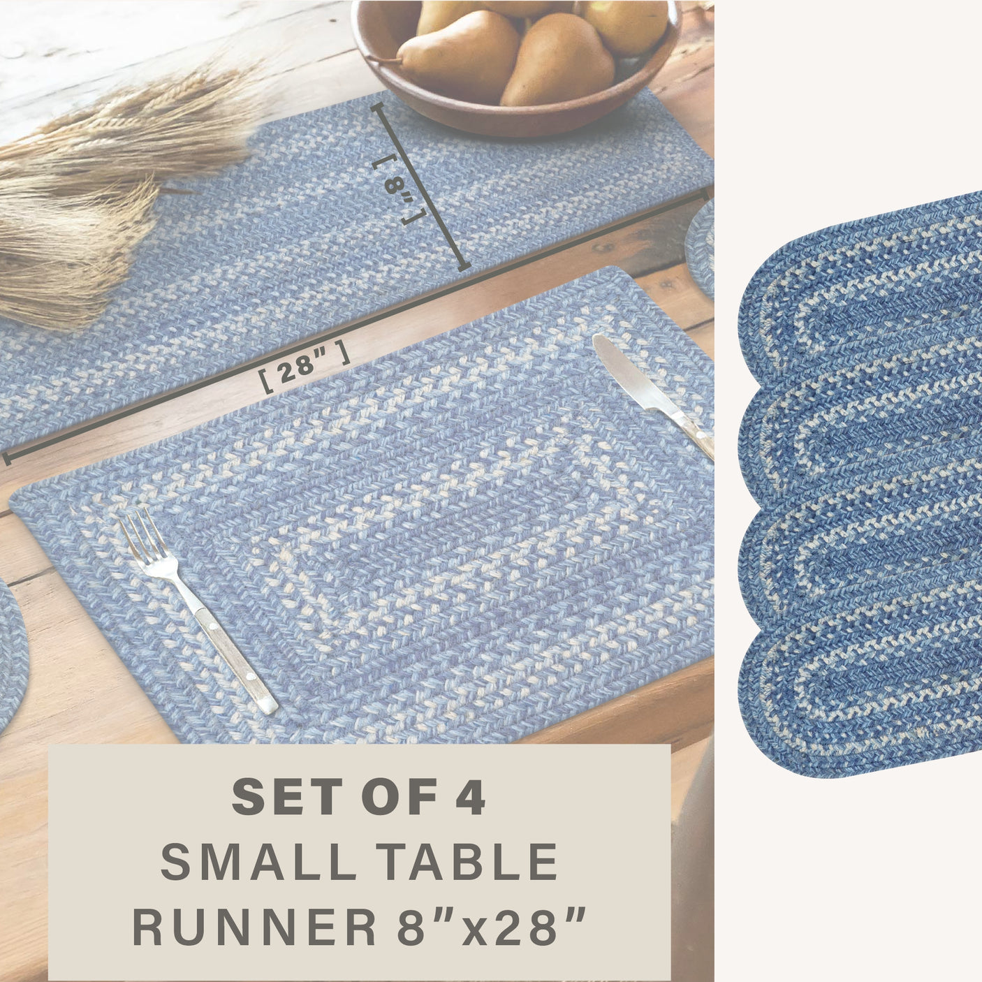 Denim Blue Braided Accessories