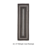 Midnight Moon Brown Braided Rug
