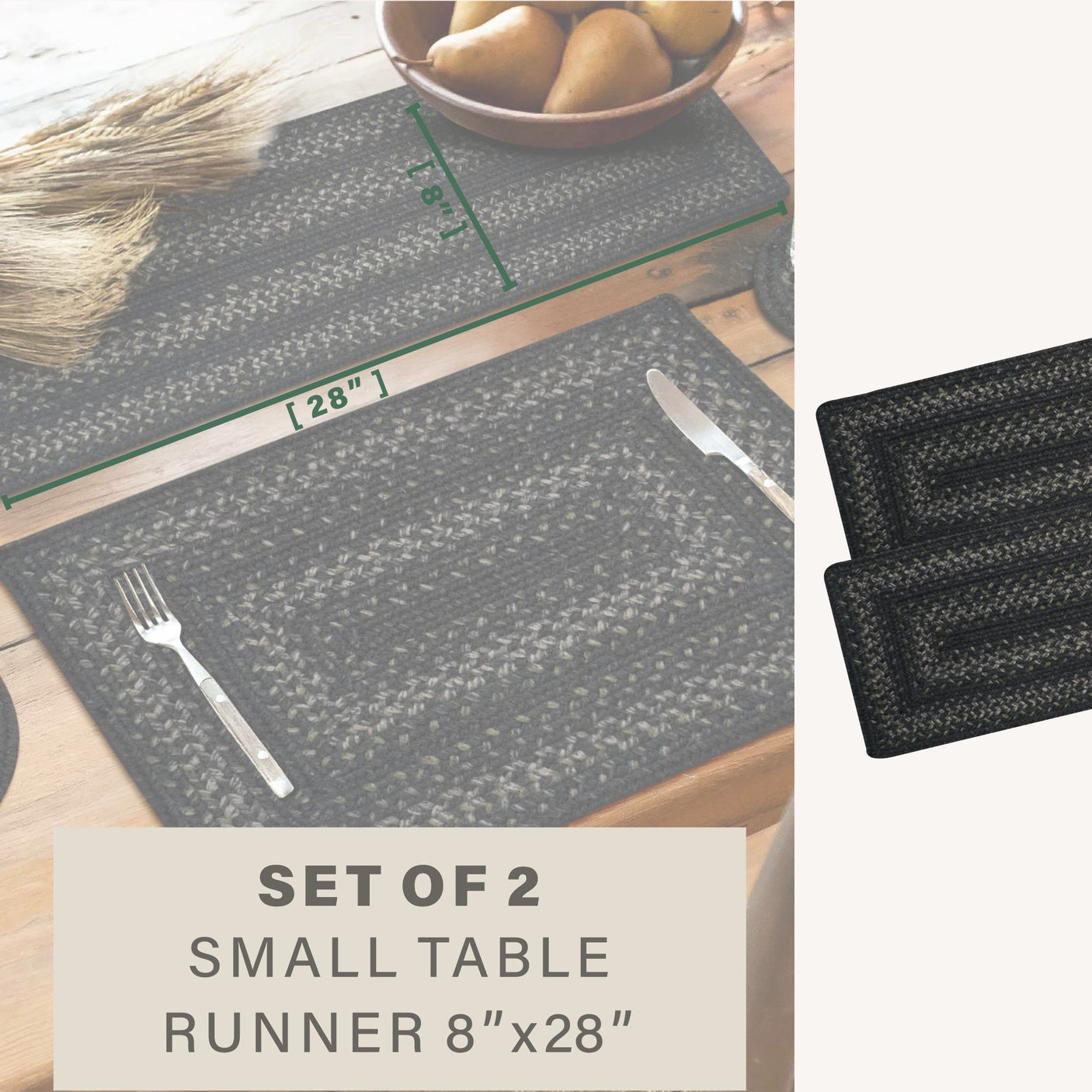 Jet Black Braided Accessories