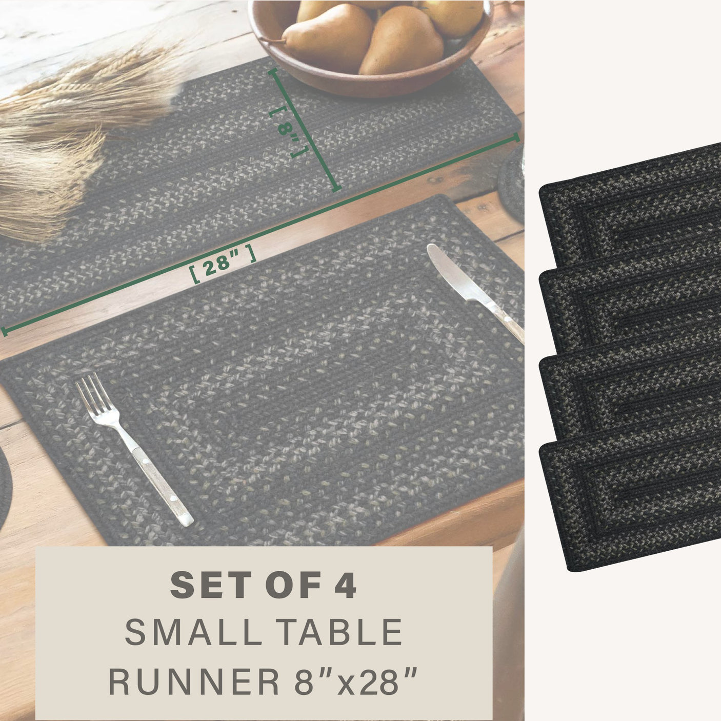 Jet Black Braided Accessories