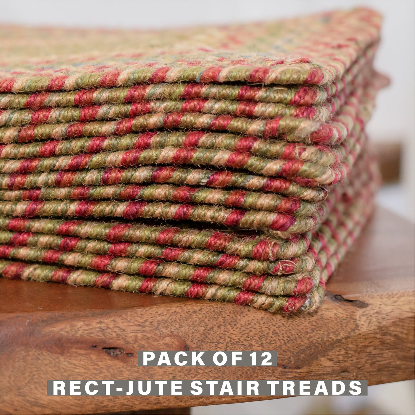 Azalea Multi Color Jute Stair Tread