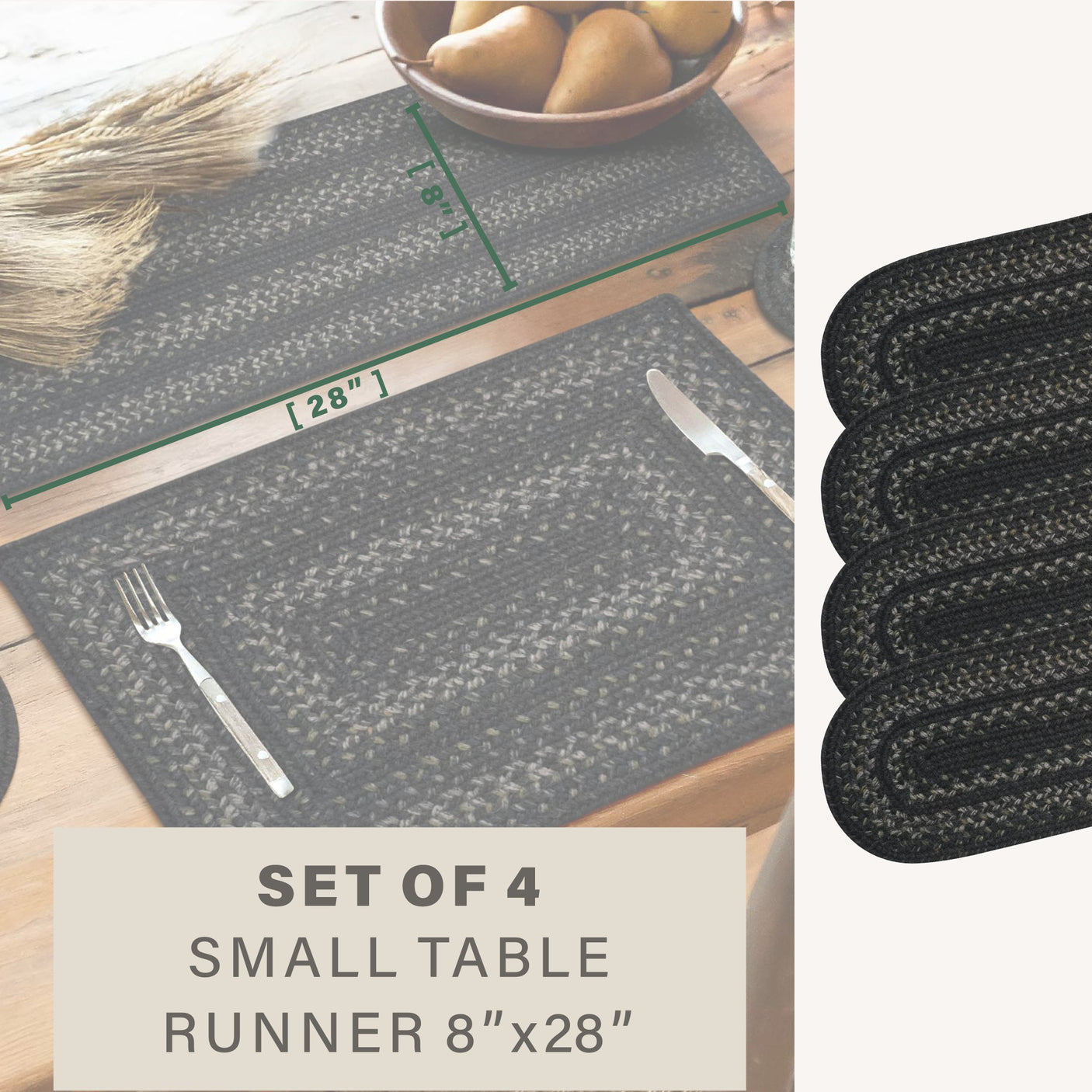 Jet Black Braided Accessories