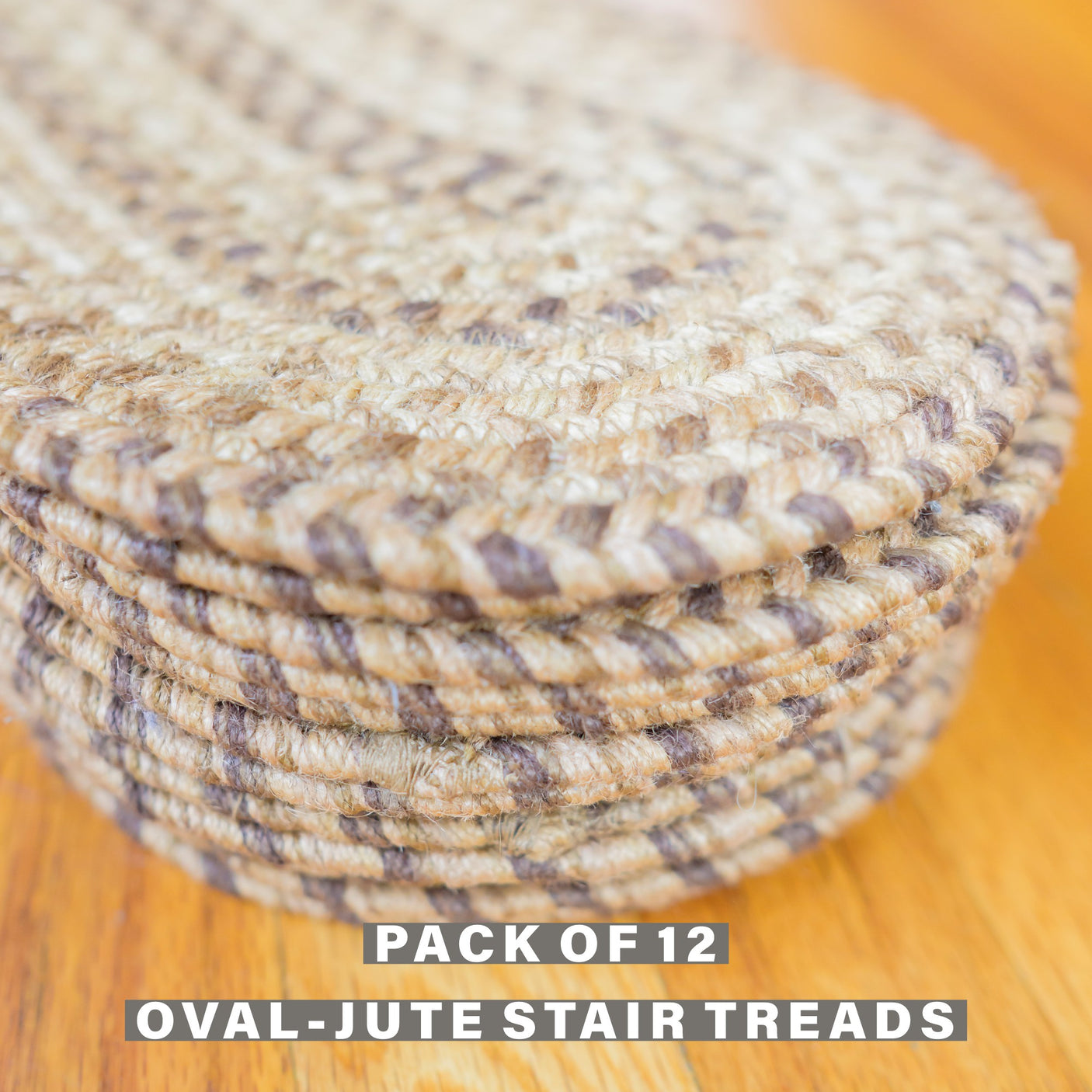 Cookie Dough Brown Jute Stair Tread