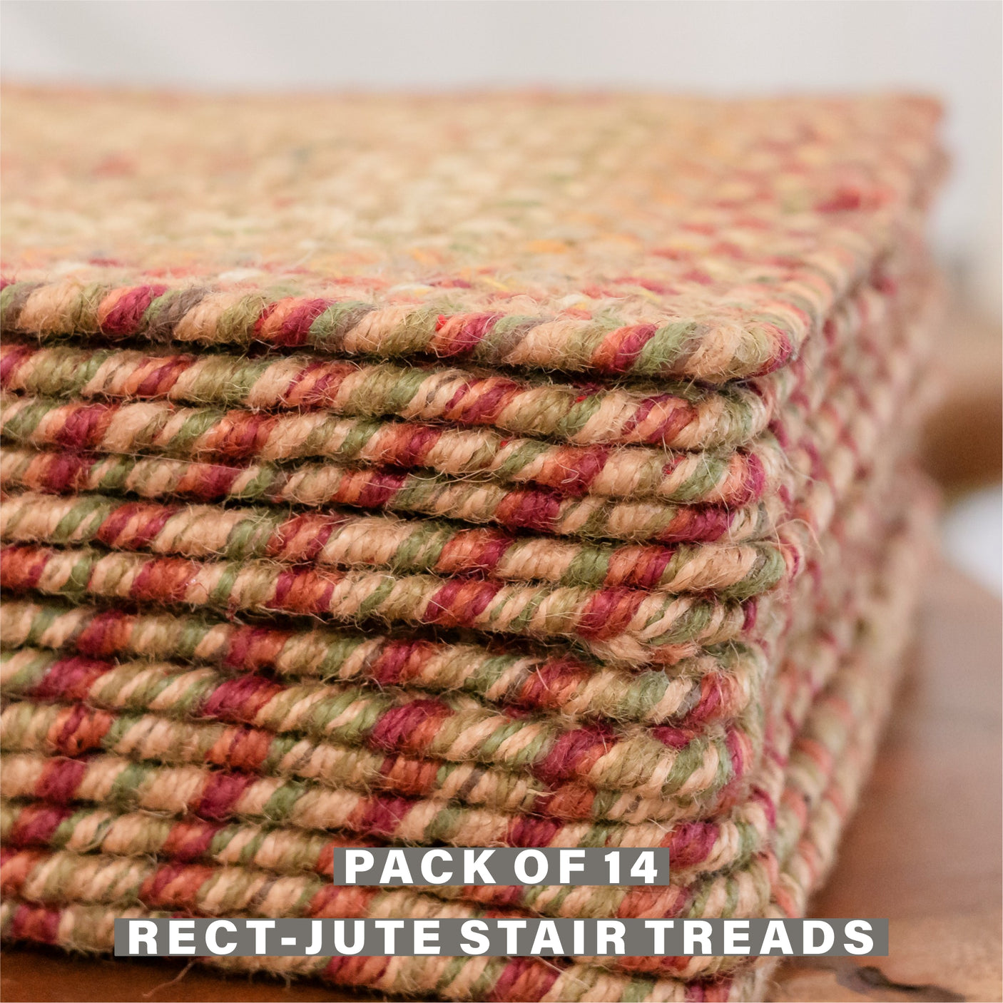Harvest Beige Jute Stair Tread
