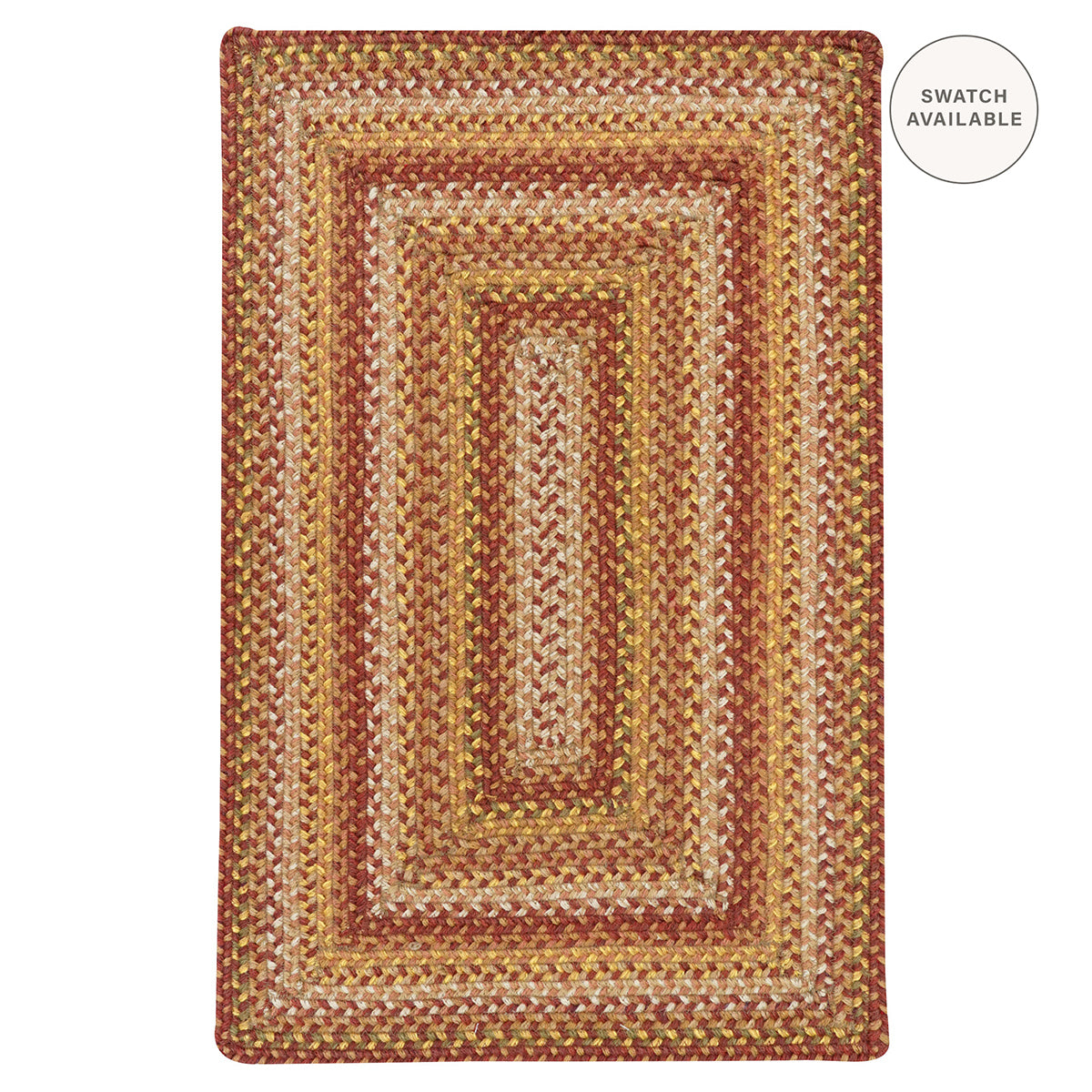 Amber Leaf Brick Red Braided Jute Rugs for Country Decor