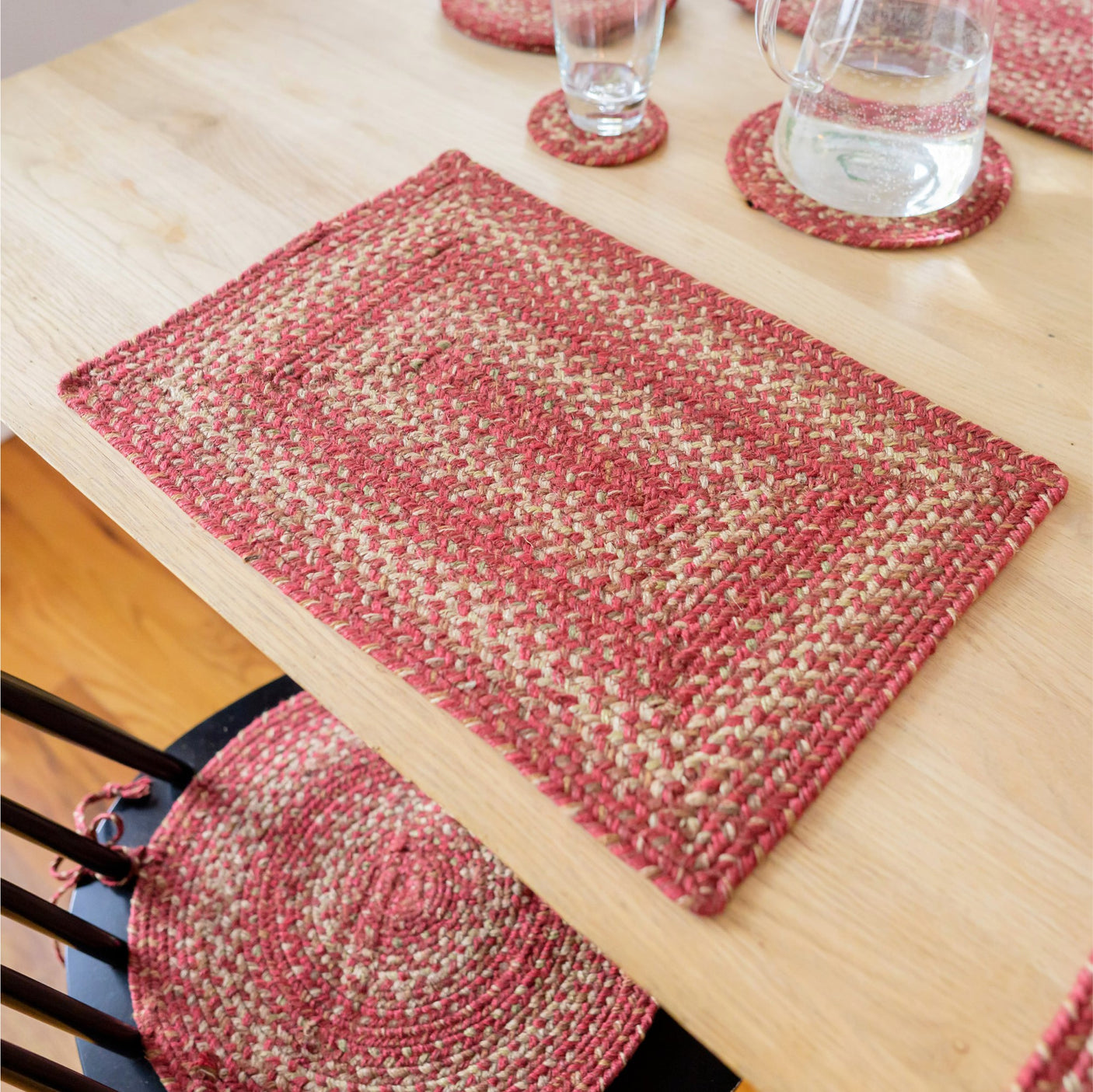 Apple Pie Red Jute Braided Accessories