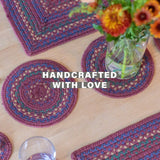 Jamestown Burgundy Jute Braided Accessories