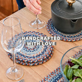 Cape Cod Blue Jute Braided Accessories