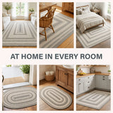 Birch Ivory Braided Jute Rugs for Country Decor