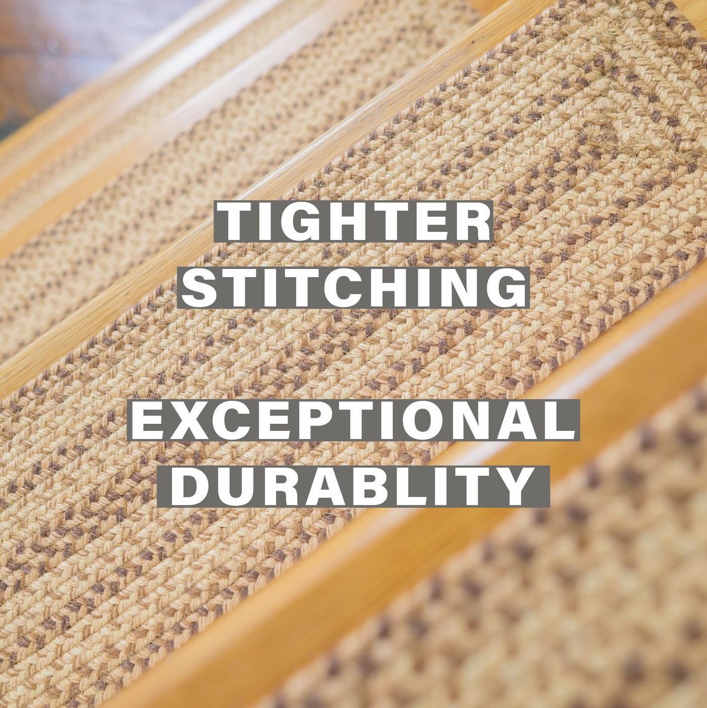 Cookie Dough Brown Jute Stair Tread