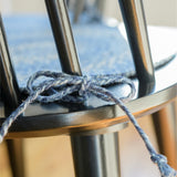 Denim Blue Jute Braided Chairpad