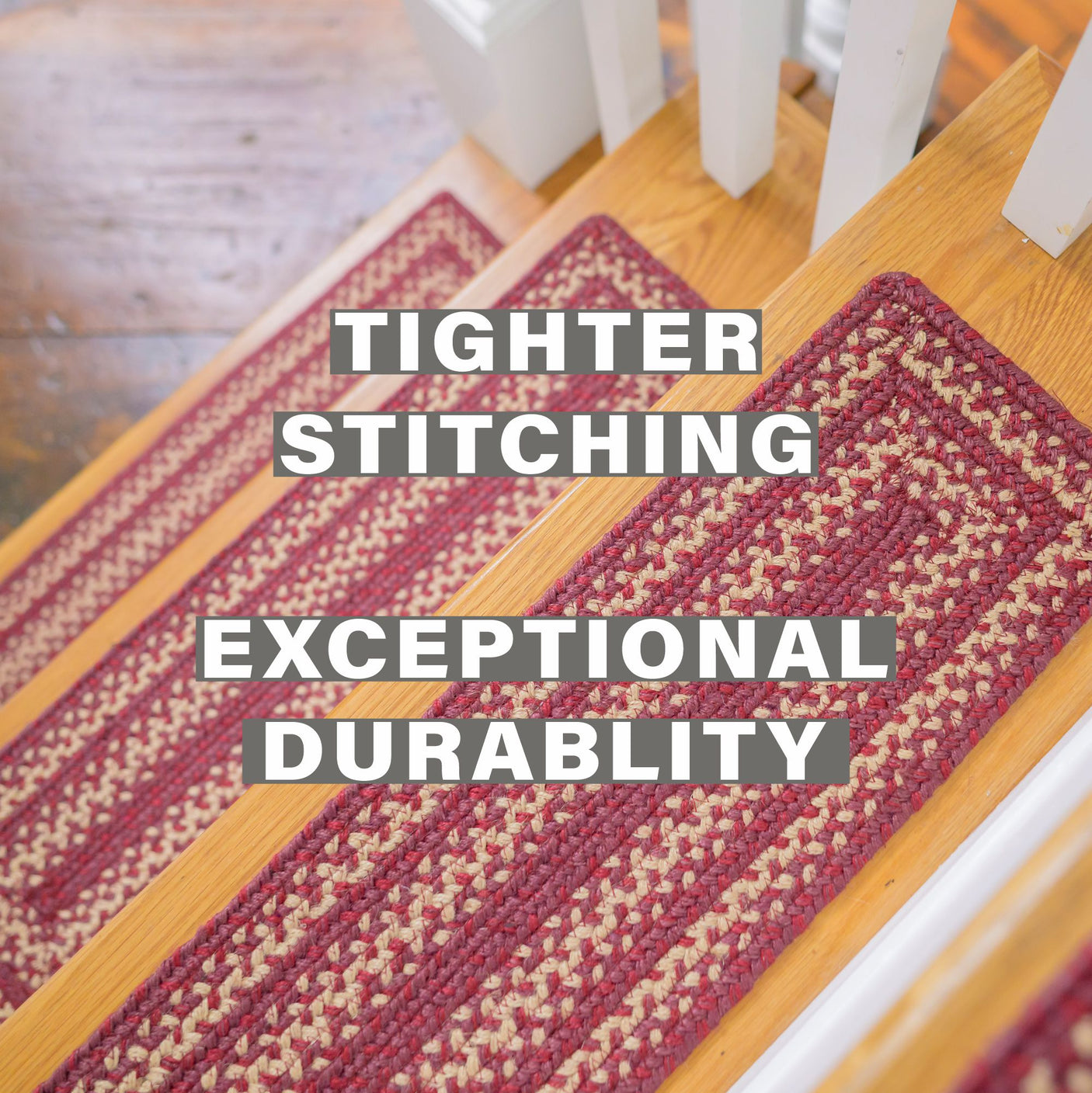 Autumn Maple Burgundy Jute Stair Tread