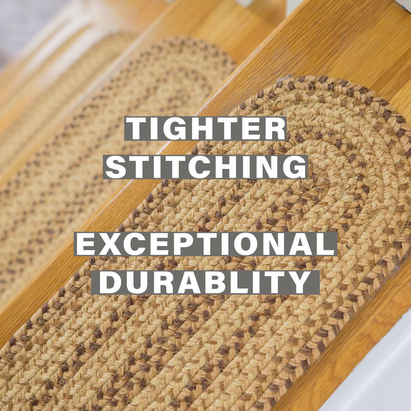 Cookie Dough Brown Jute Stair Tread