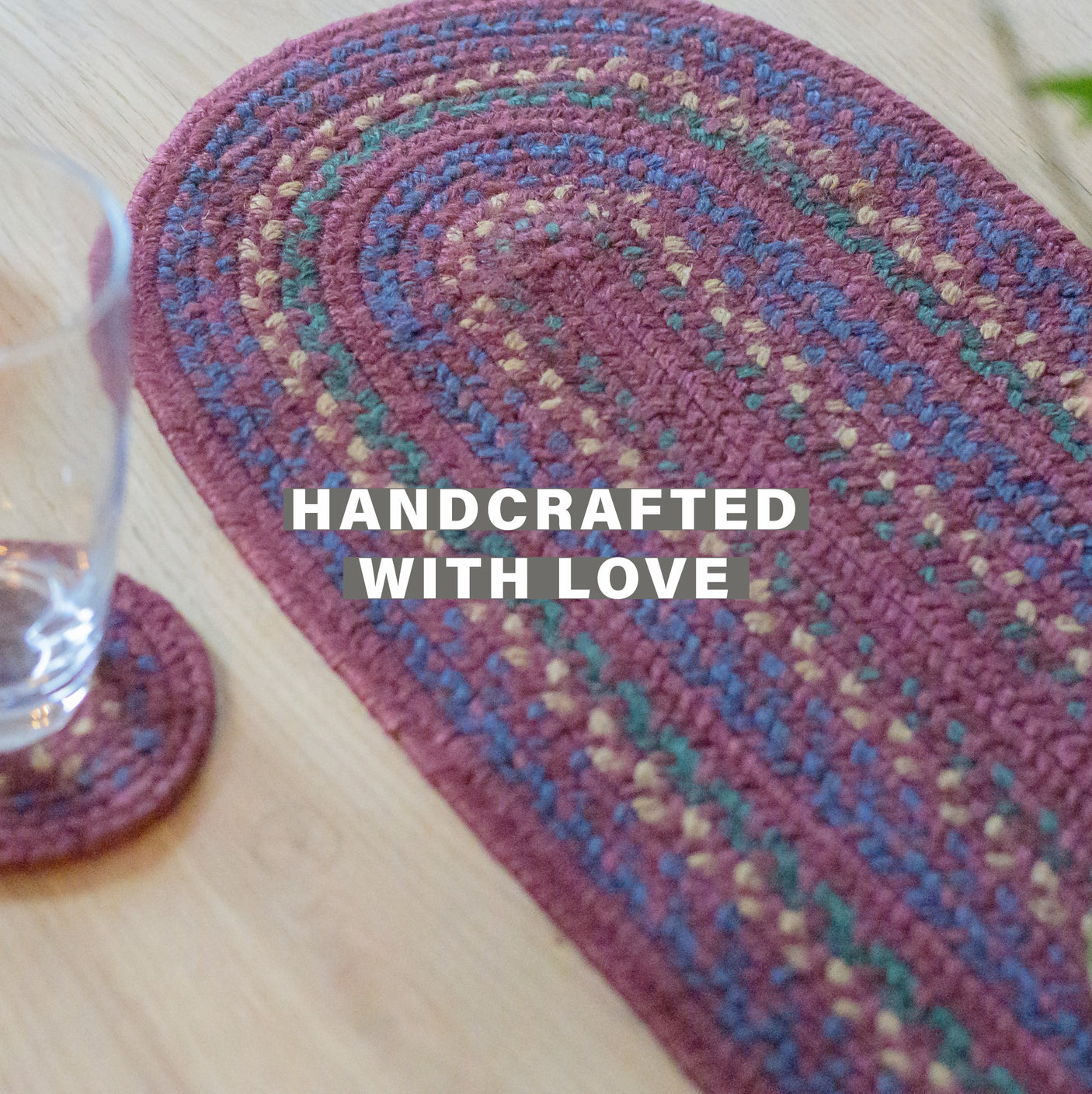 Jamestown Burgundy Jute Braided Accessories