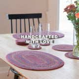 Jamestown Burgundy Jute Braided Accessories
