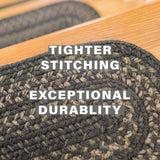 Jet Black Jute Stair Tread