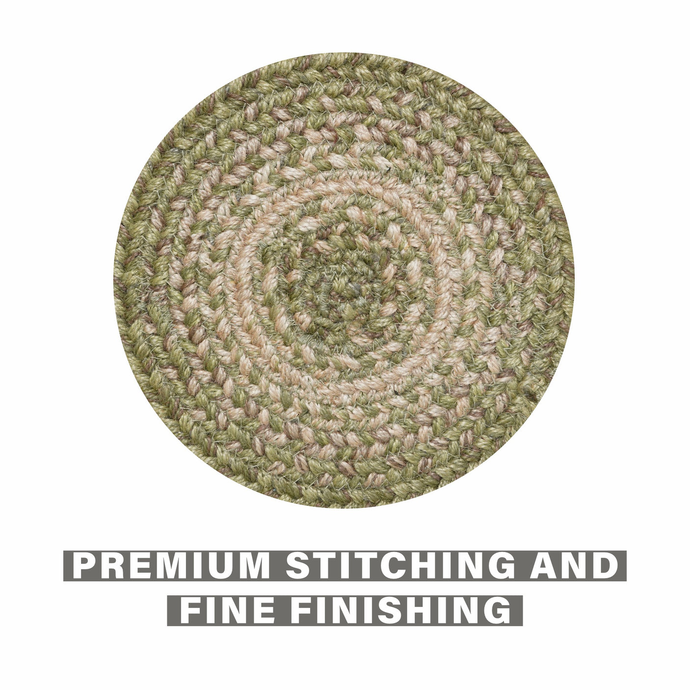Grassland Green Jute Braided Accessories