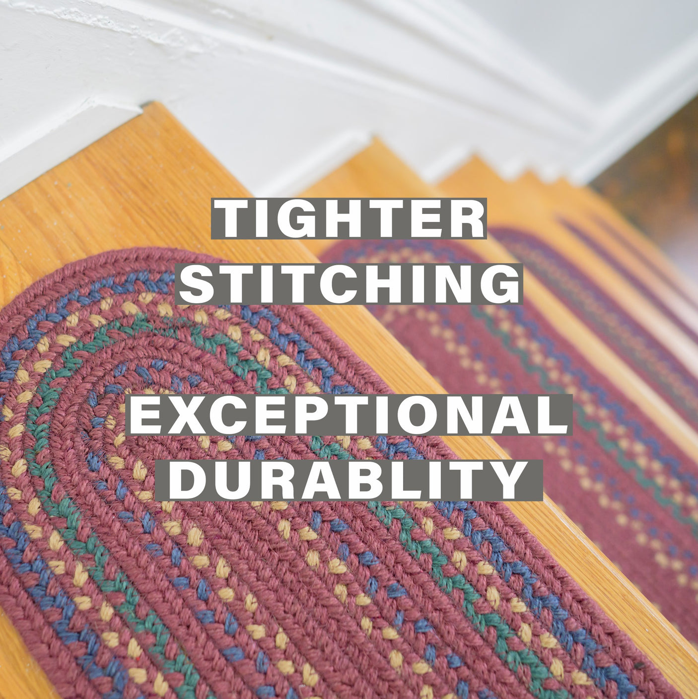 Jamestown Burgundy Jute Stair Tread