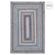 Cape Cod Blue Braided Jute Area Rug for Coastal Country Decor
