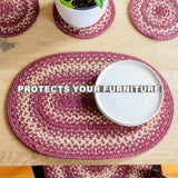 Autumn Maple Burgundy Jute Braided Accessories