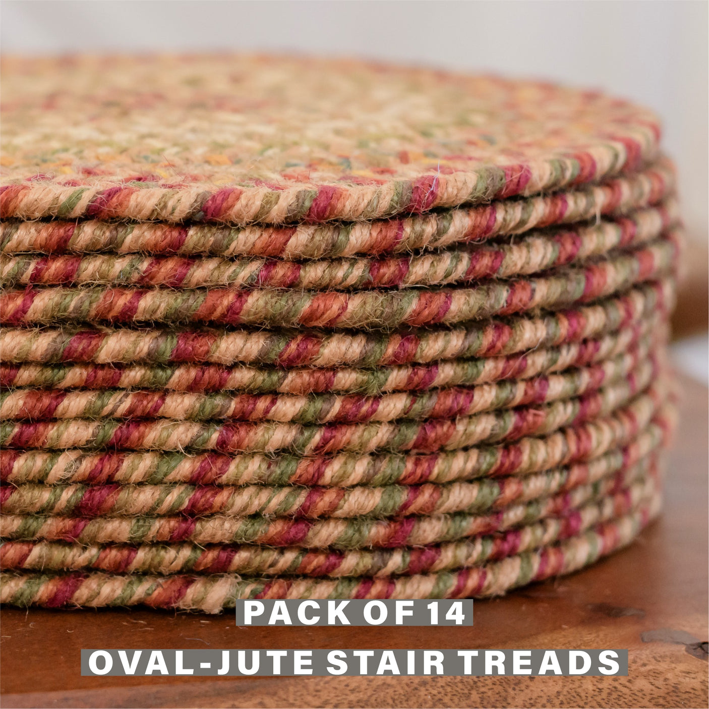 Harvest Beige Jute Stair Tread