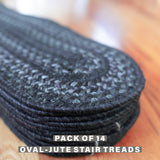 Jet Black Jute Stair Tread