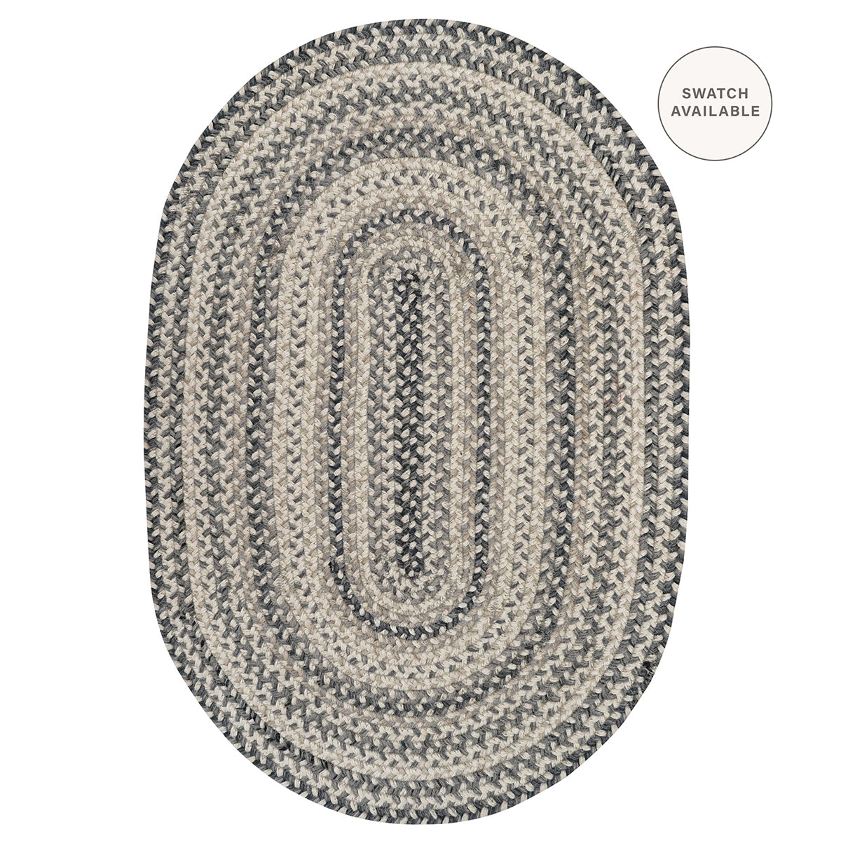 Birch Ivory Jute Oval Braided Rug for Country Decor