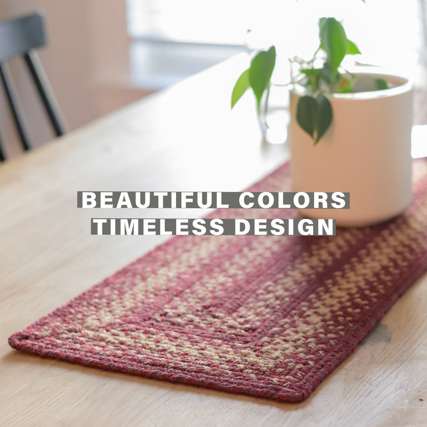 Autumn Maple Burgundy Jute Braided Accessories