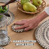 Birch Ivory Jute Braided Accessories