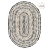Birch Ivory Jute Oval Braided Rug for Country Decor
