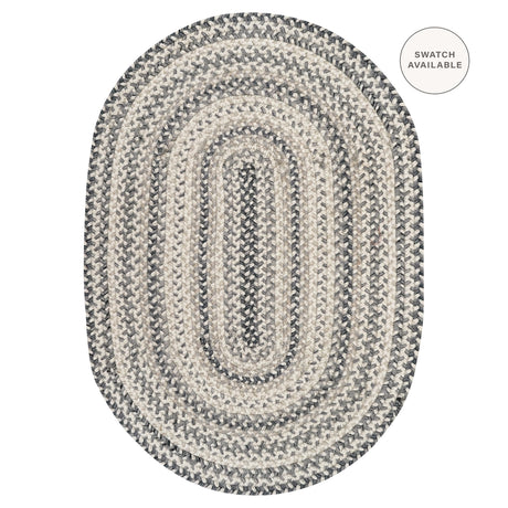 Birch Ivory Jute Oval Braided Rug for Country Decor