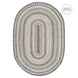 Birch Ivory Jute Oval Braided Rug for Country Decor