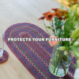 Jamestown Burgundy Jute Braided Accessories