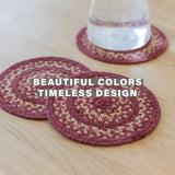 Autumn Maple Burgundy Jute Braided Accessories