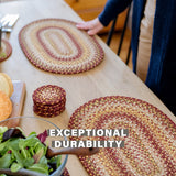 Amber Leaf Red Jute Braided Accessories