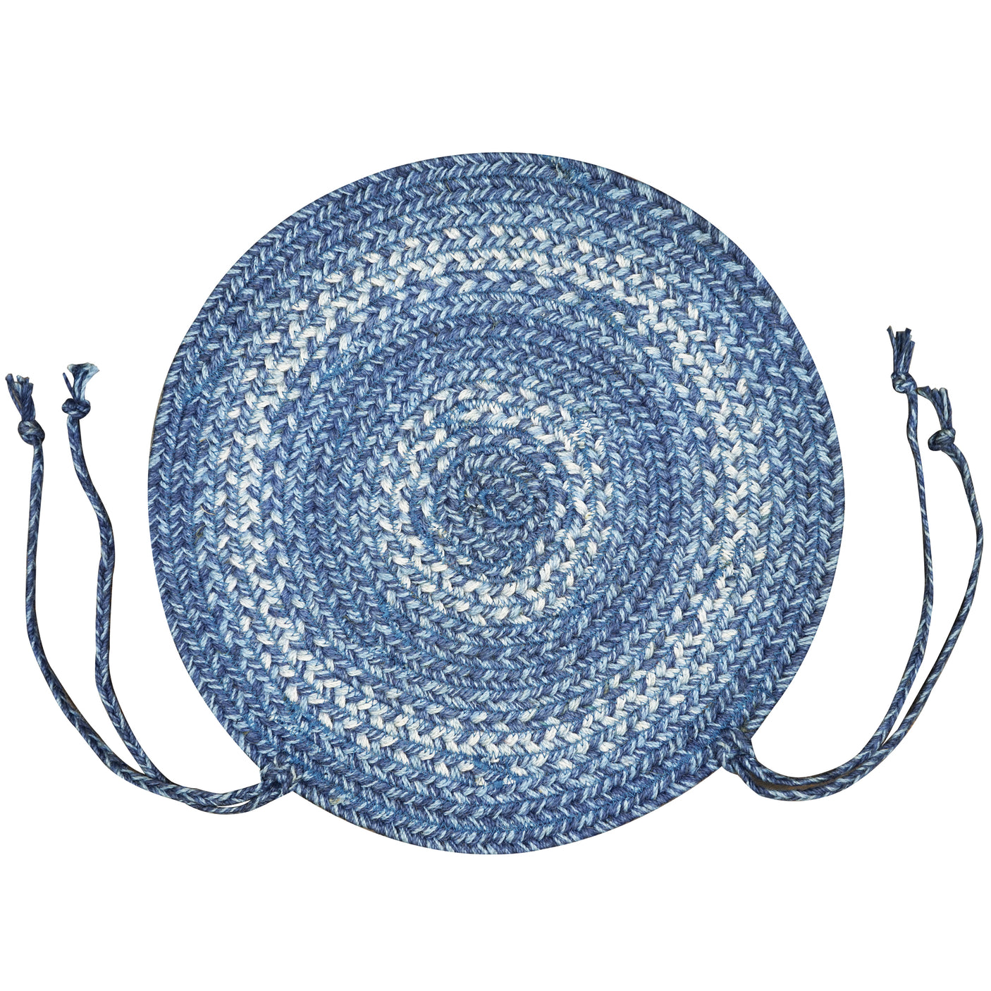 Denim Blue Jute Braided Chairpad