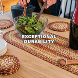 Amber Leaf Red Jute Braided Accessories