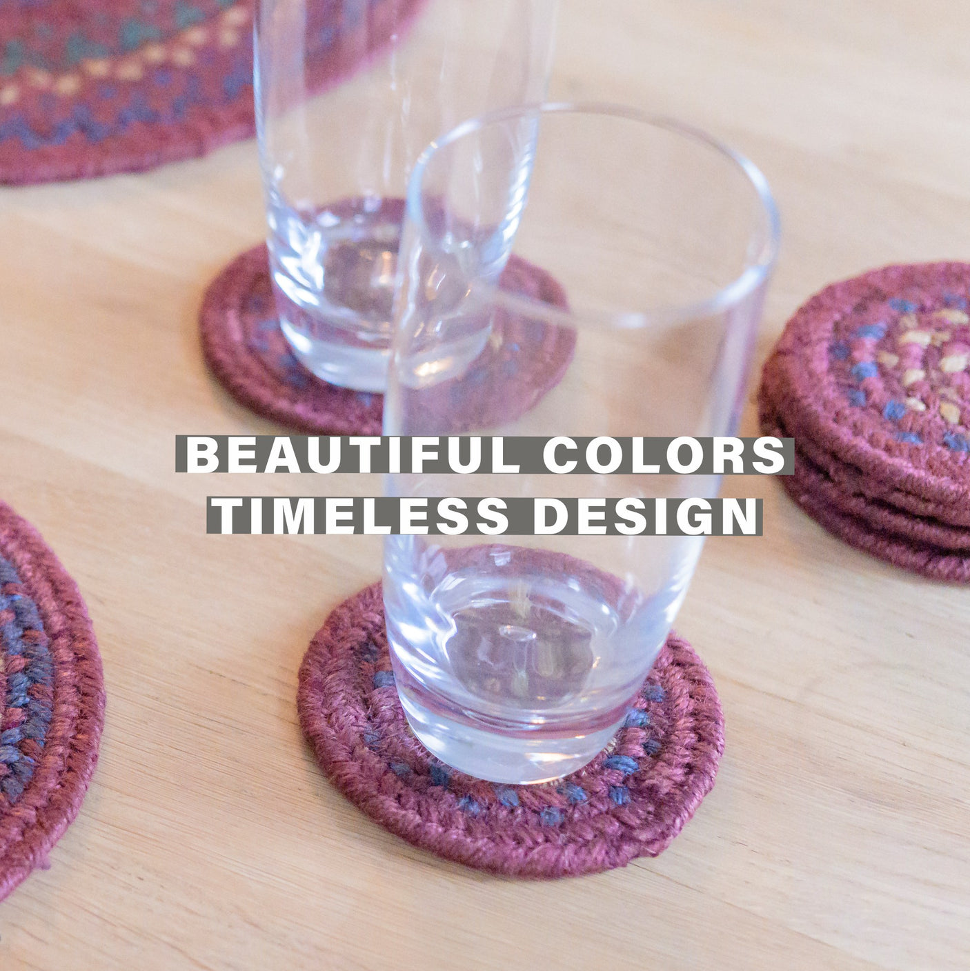 Jamestown Burgundy Jute Braided Accessories